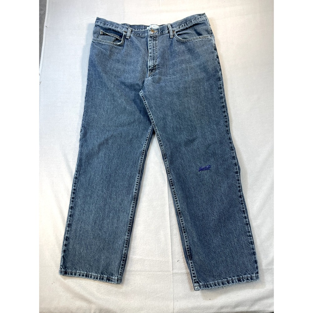 Lee Jeans Relaxed Fit Straight Leg 42x31 Cotton Dark Wash Baggy Loose Fit Skater